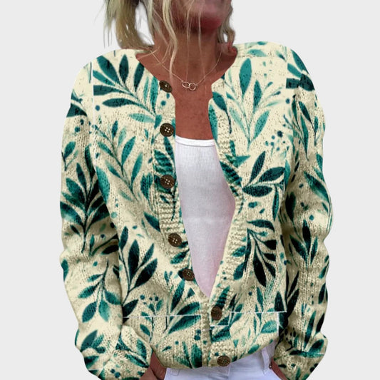 M25-CL001-FSHN-Francisca™ - Cardigan Floral de Outono