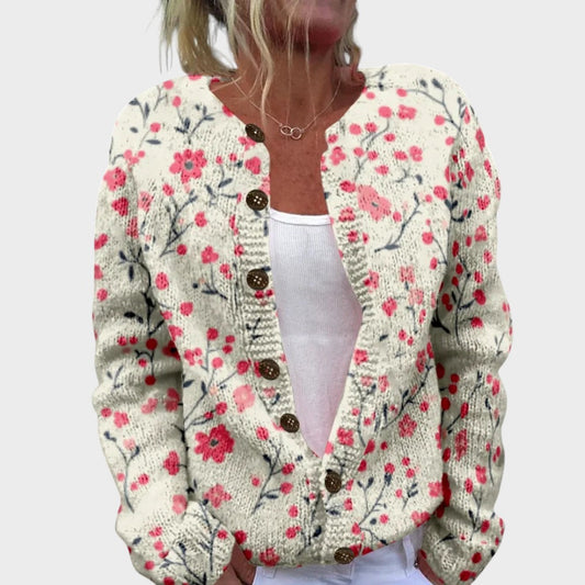 M25-CL001-FSHN-Catarina™ - Cardigan Floral de Outono