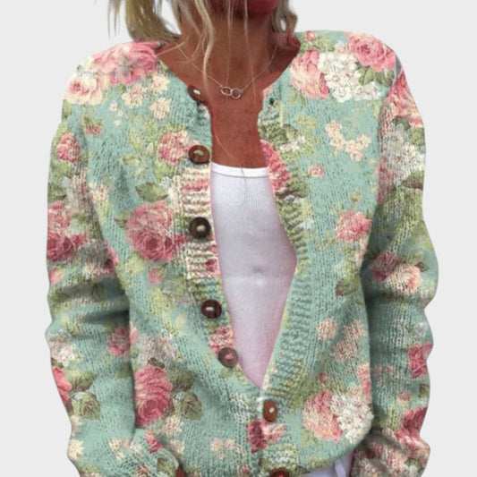 M25-CL001-FSHN-Vera™ - Cardigan Floral de Outono
