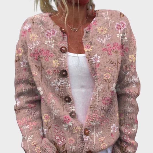 M25-CL001-FSHN-Raquel™ - Cardigan Floral de Outono