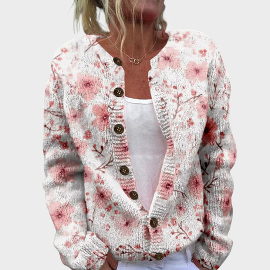 M25-CL001-FSHN-Sofia™ - Cardigan Floral de Outono
