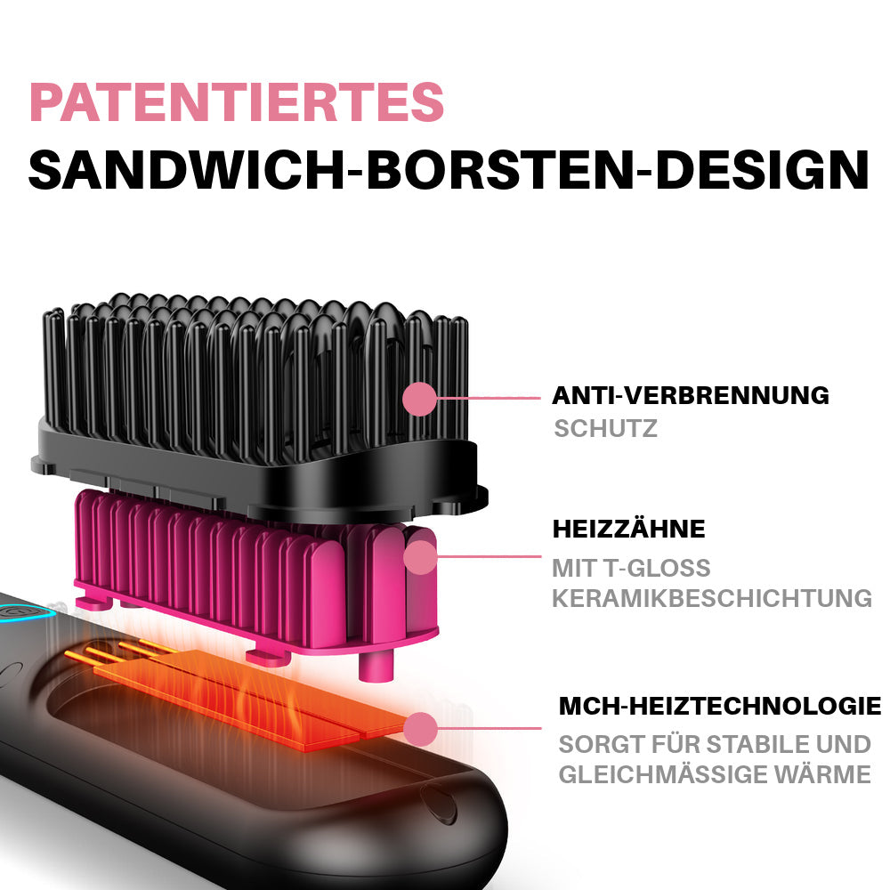 025-004-FSHN- Eleonor™ Tragbare Bürste – Glätten, Locken, Trocknen