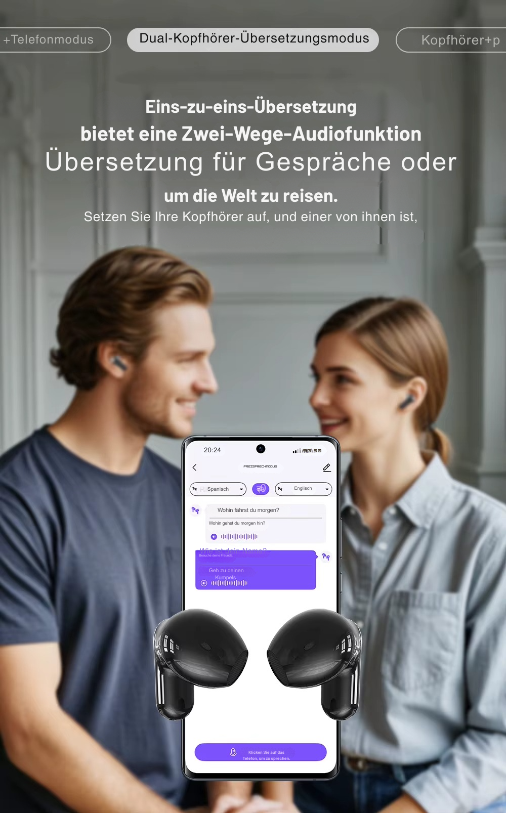 Auralis™ – HTC KI-Kopfhörer mit Sofortübersetzung.