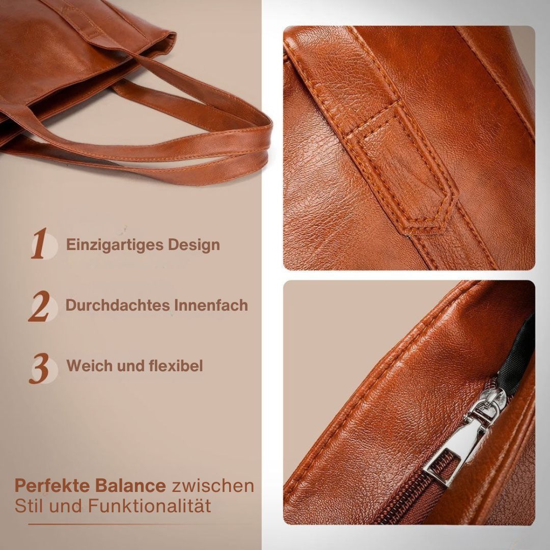 Klara™ - Klasická kožená crossbody kabelka