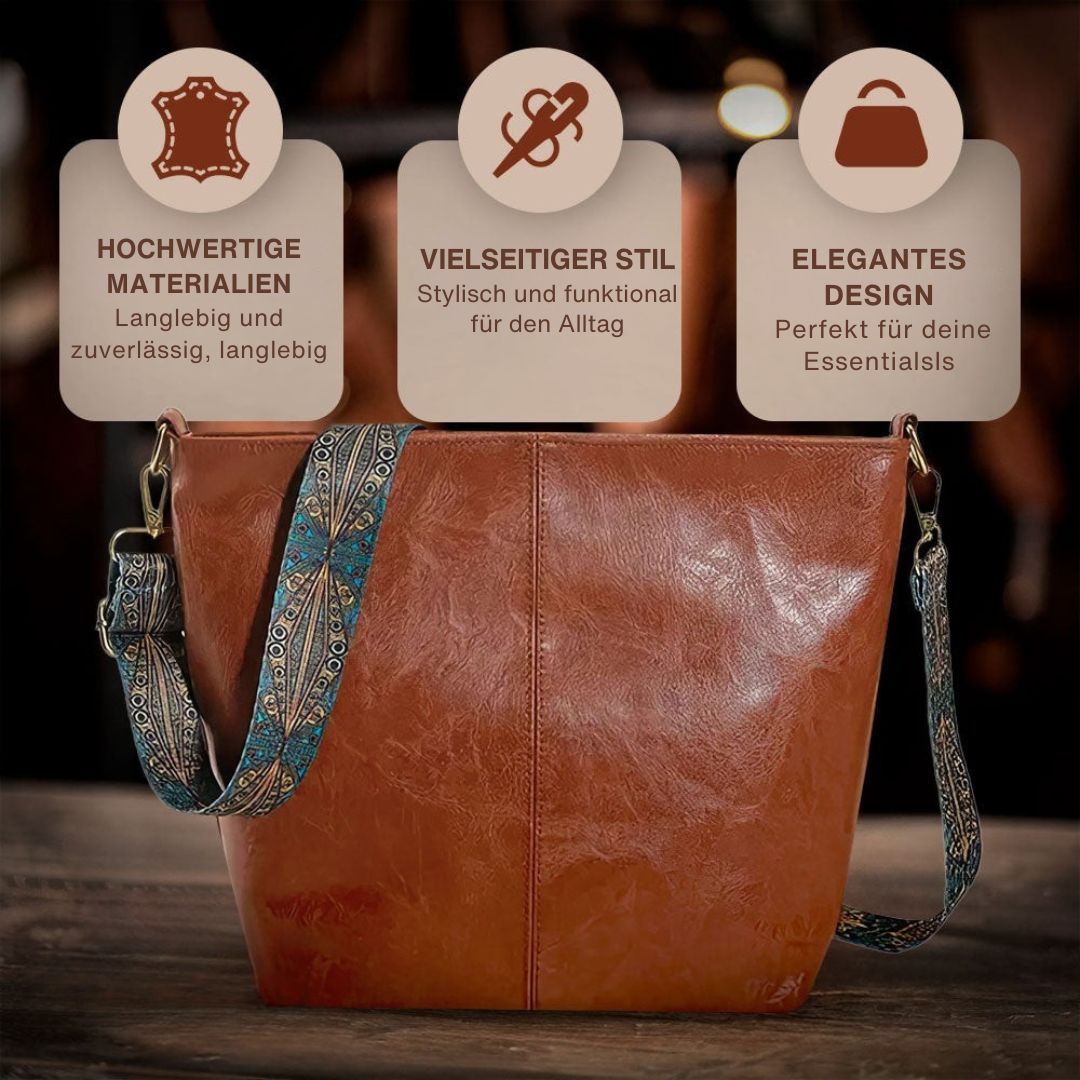 Greta™ - Vintage kožená taška přes rameno