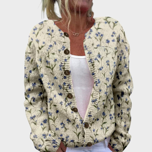 M25-CL001-FSHN-Camila™ - Cardigan Floral de Outono