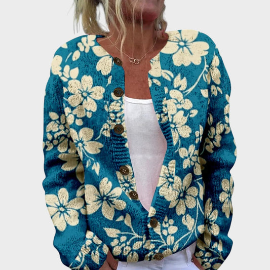 M25-CL001-FSHN-Mariana™ - Cardigan Floral de Outono