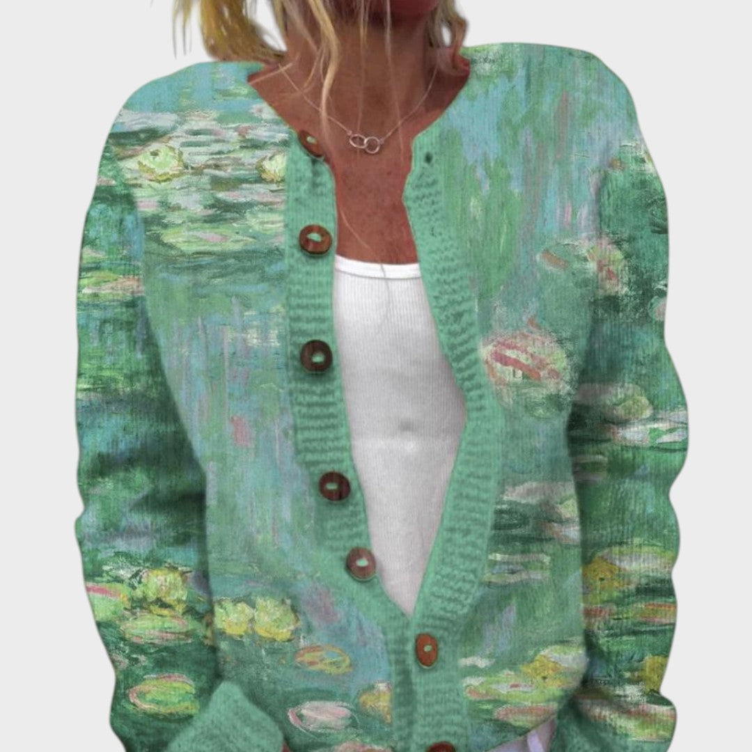 M25-CL001-FSHN-Ana™ - Cardigan Floral de Outono