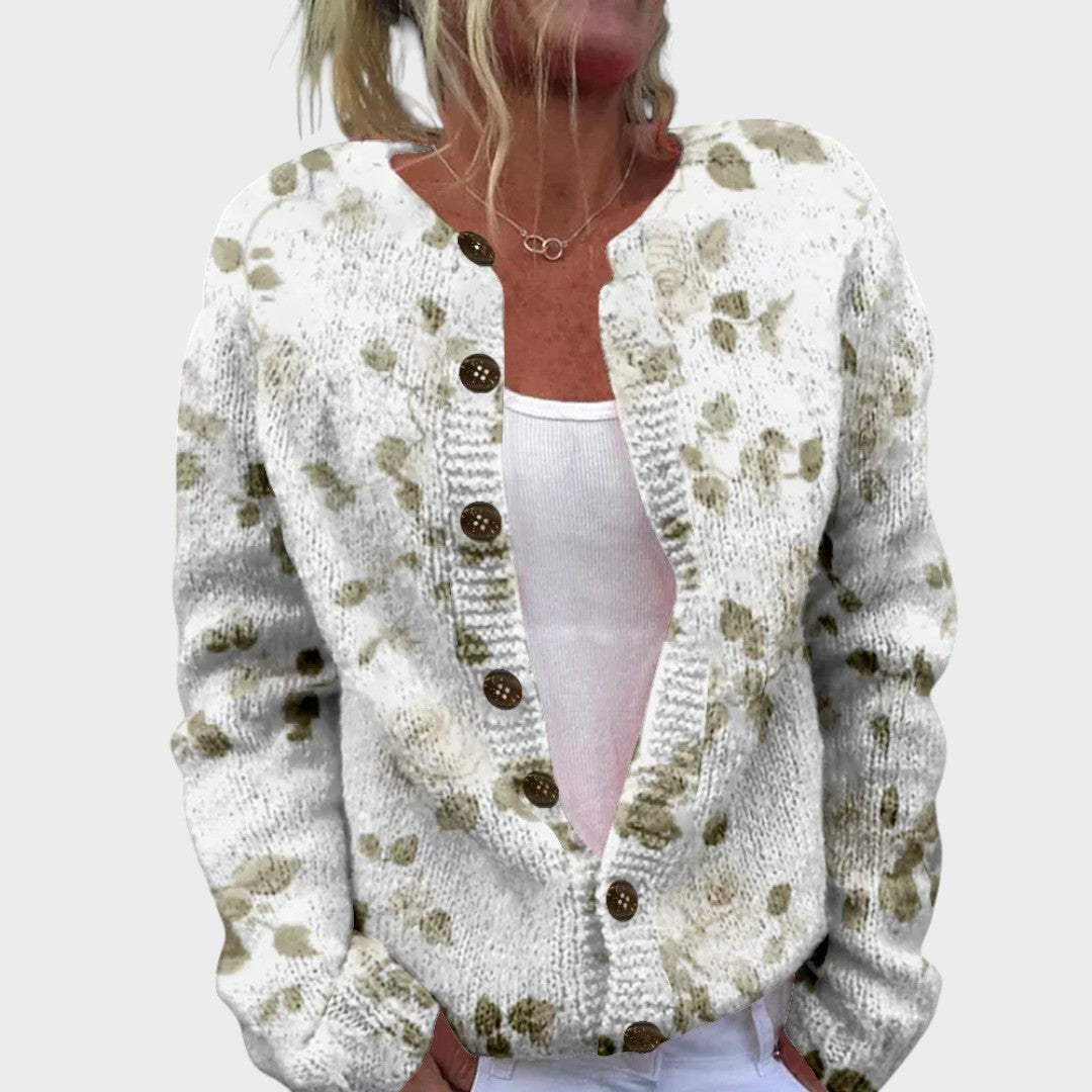 M25-CL001-FSHN-Joana™ - Cardigan Floral de Outono