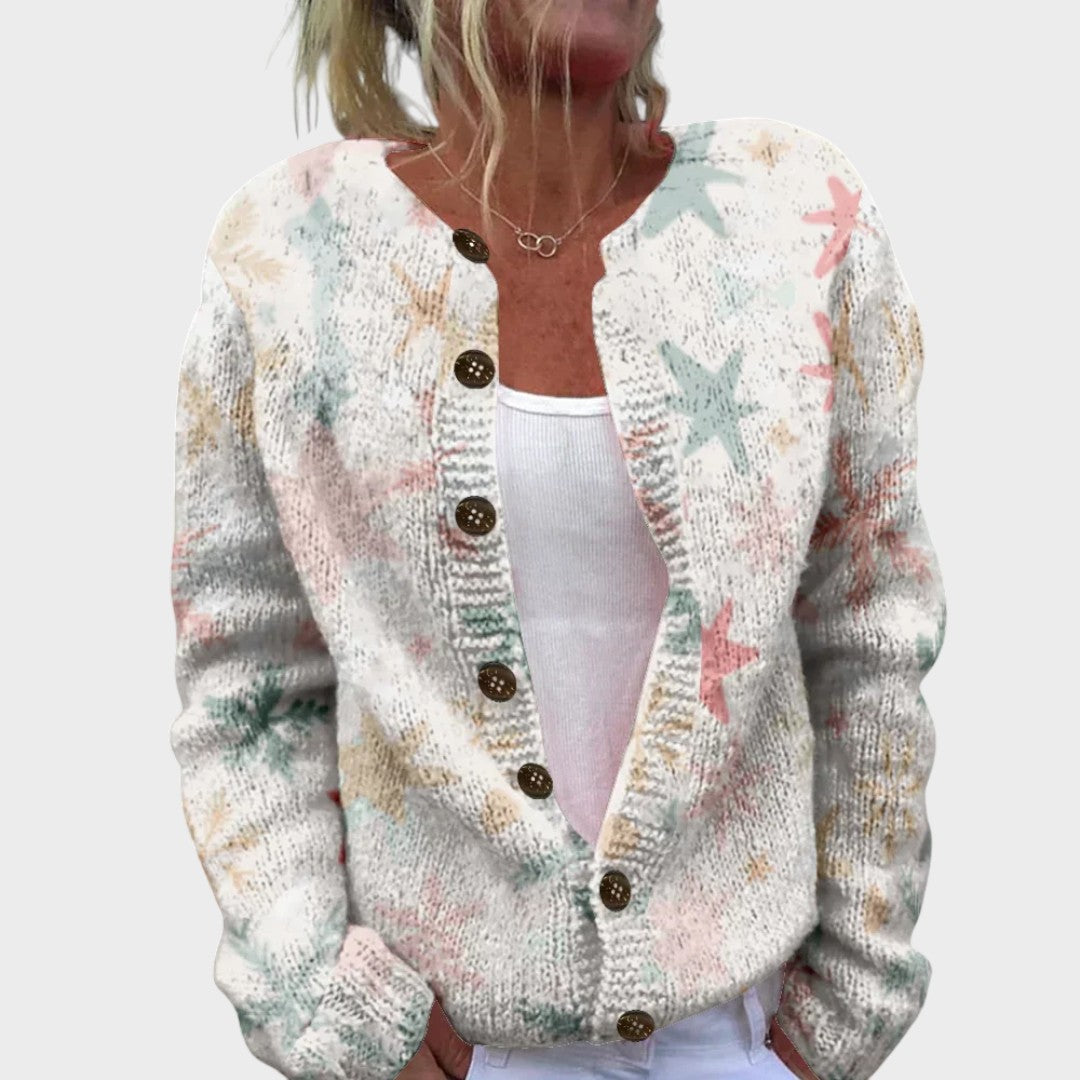 M25-CL001-FSHN-Leonor™ - Cardigan Floral de Outono