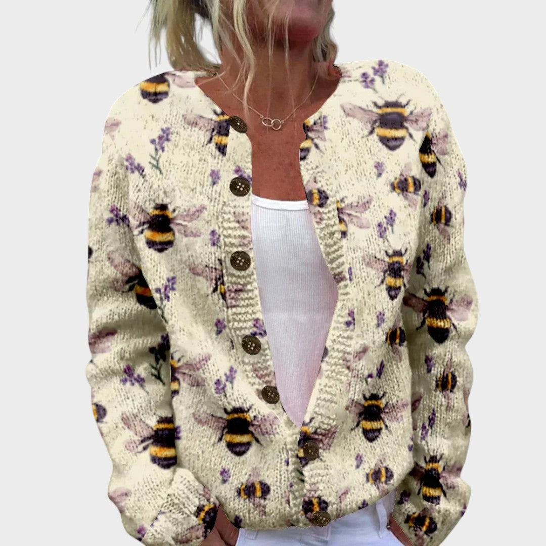 M25-CL001-FSHN-Alice™ - Cardigan Floral de Outono
