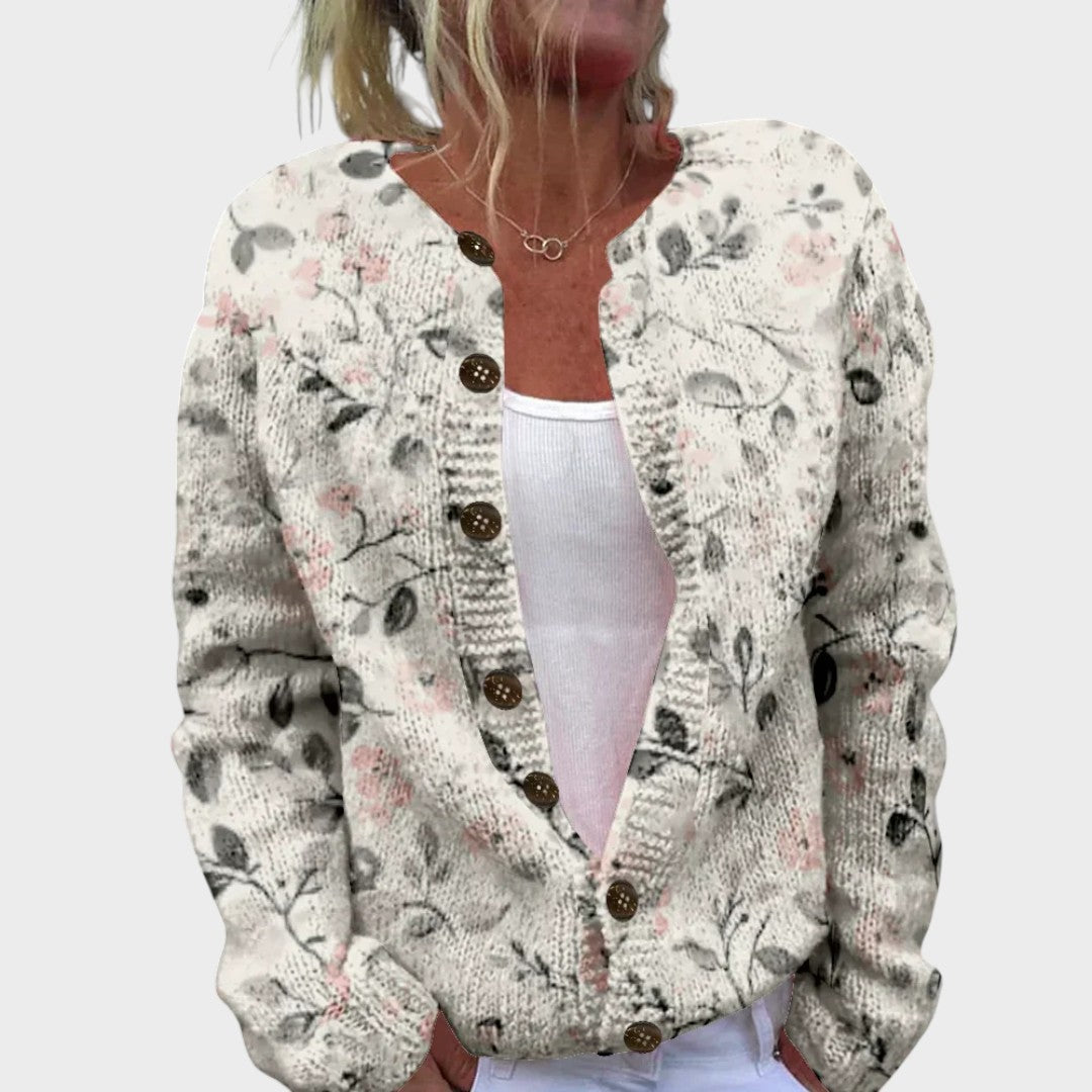 M25-CL001-FSHN-Margarida™ - Cardigan Floral de Outono
